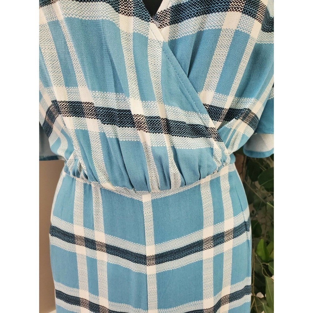 Wild Fable Women's Blue 100% Rayon V-Neck Short Sleeve Casual Jumpsuits Size 2XL - Picture 3 of 9